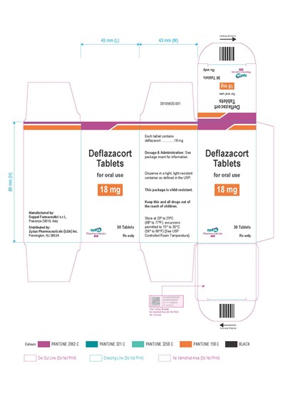 Carton Label 18mg (Deflazacort Carton 18 mg)